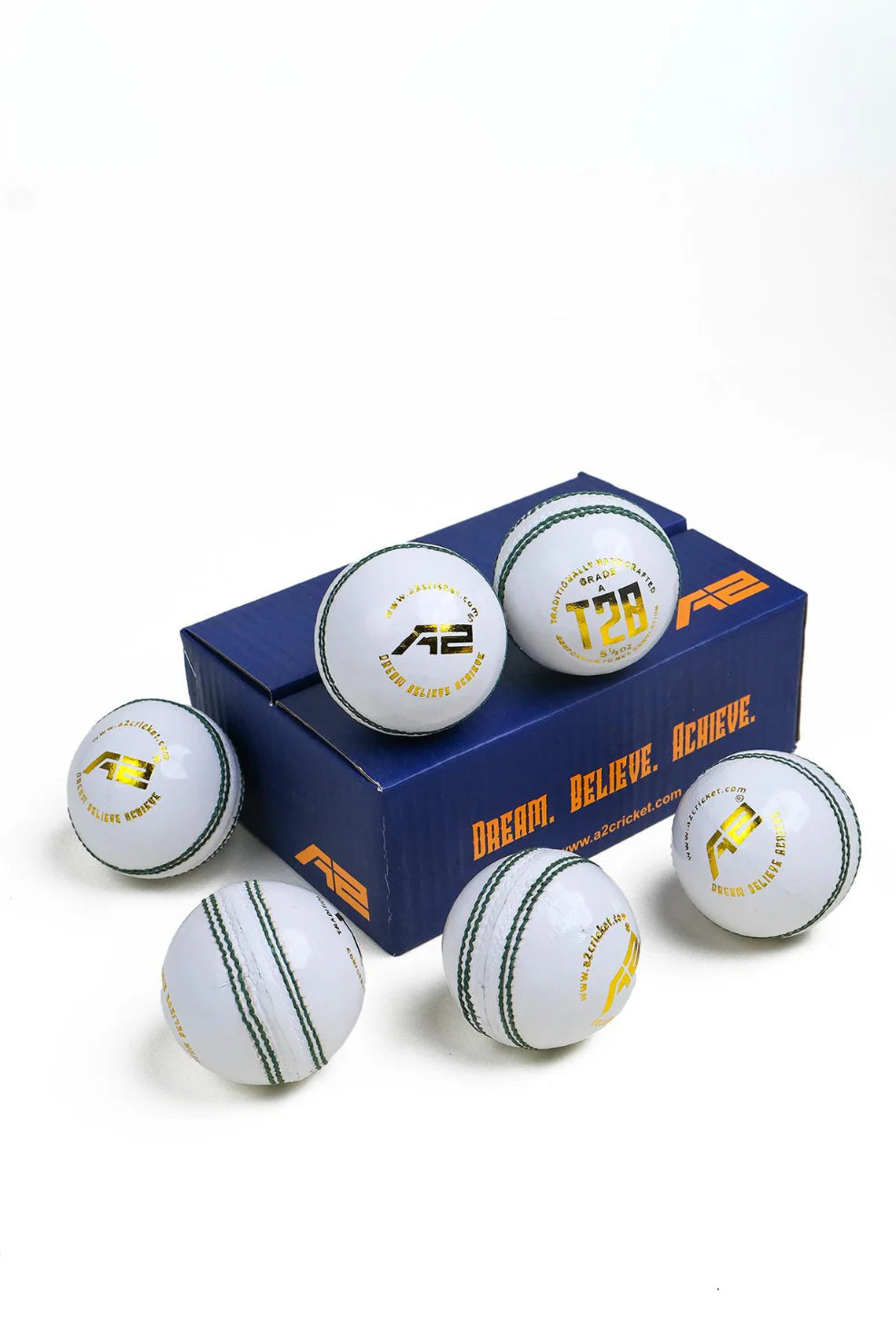 Cricket Leather Balls - White (20 overs )