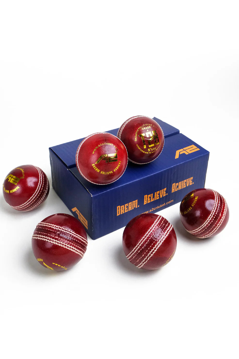 Cricket Leather Balls - Red (20 overs )(pack of 6)